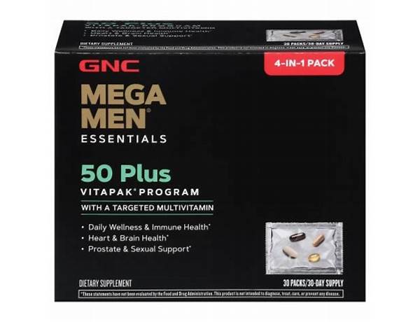 Mega men essentials nutrition facts