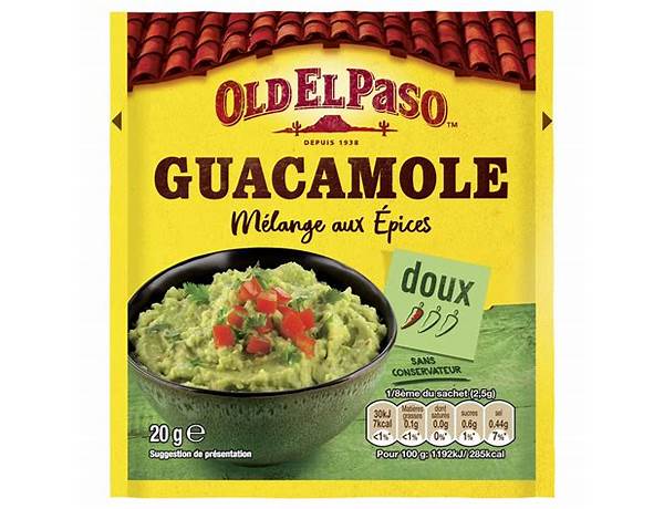 Melange pour guacamole food facts