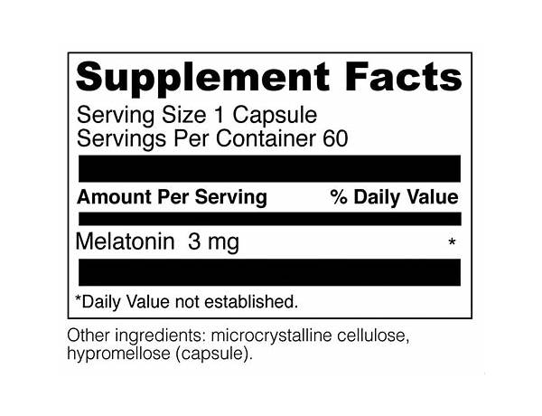 Melatonin nutrition facts