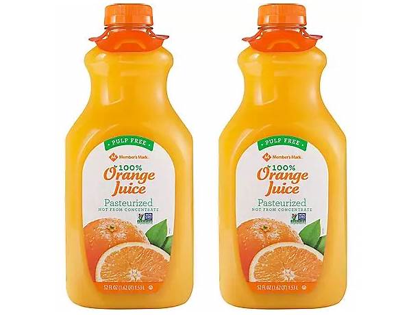 Members mark 100% orange juice food facts