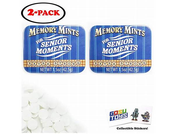 Memory mints for senior moments fun gag tin food facts