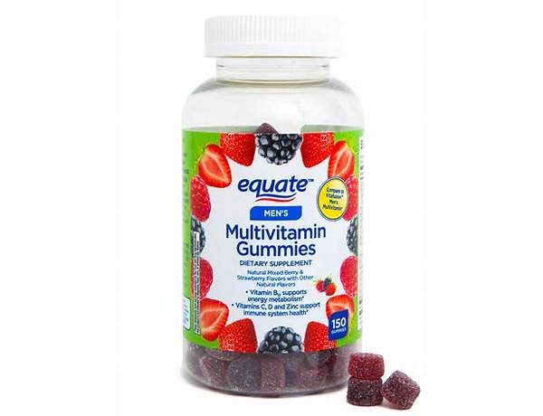 Men's multivitamin gummies food facts