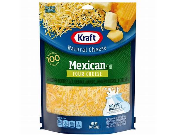 Mexican four cheese blend food facts