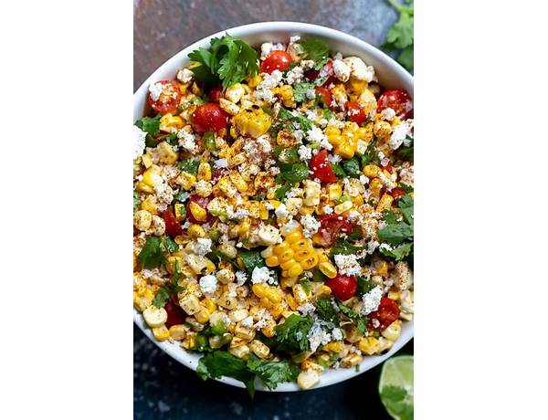 Mexican inspired street corn salad ingredients