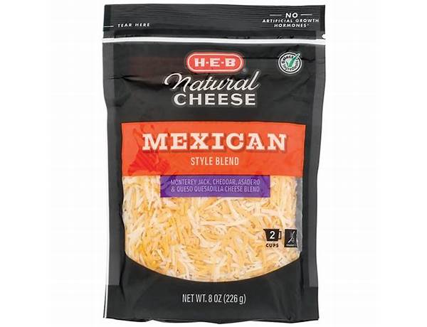 Mexican style blend cheese series food facts