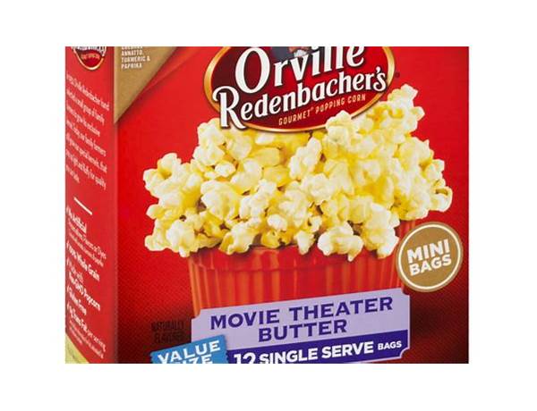 Microwave popcorn, movie theater butter nutrition facts