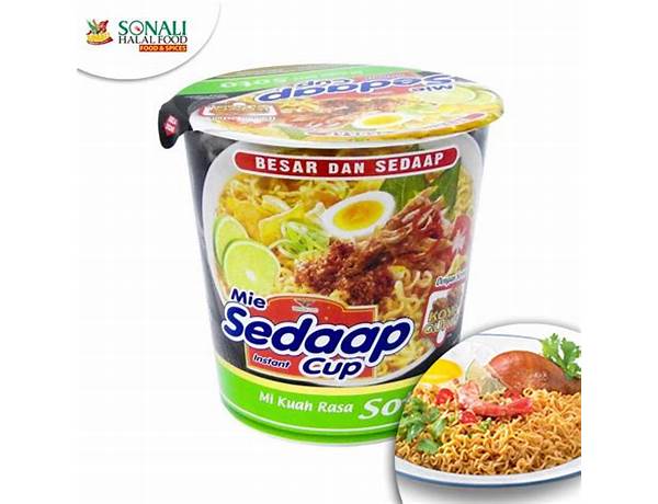 Mie sedaap instant cup food facts