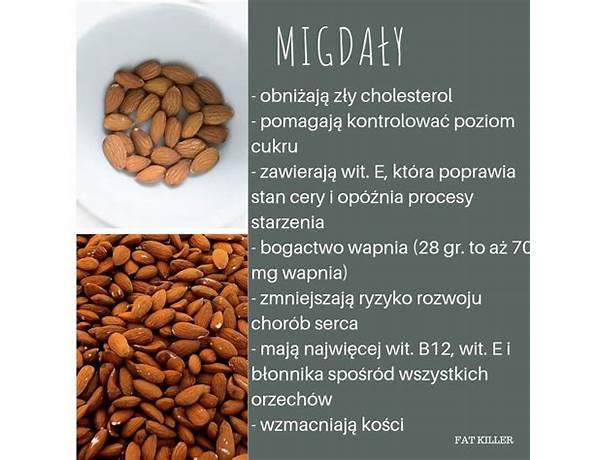 Migdały food facts