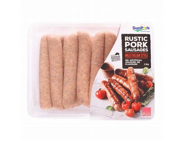 Mild pork sausage ingredients