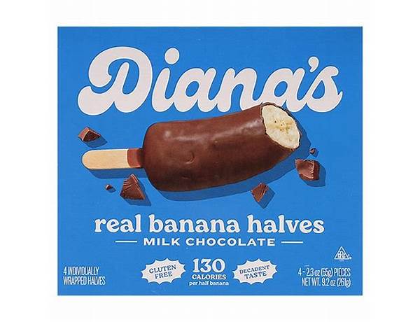 Milk chocolate banana halves ingredients