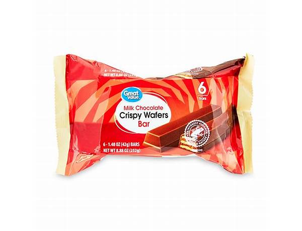 Milk chocolate crispy wafers bar ingredients