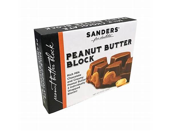 Milk chocolate peanut butter block food facts