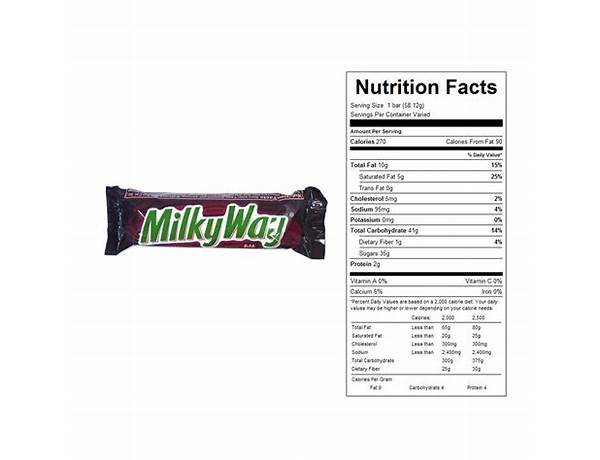 Milkyway nutrition facts