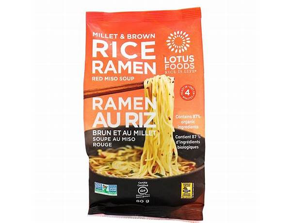 Millet brown rice ramen with miso soup food facts