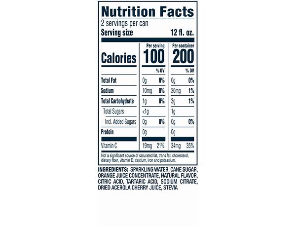 Mimosa hard seltzer nutrition facts