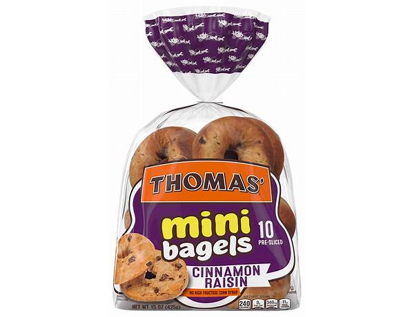 Mini bagels cinnamon raisin nutrition facts