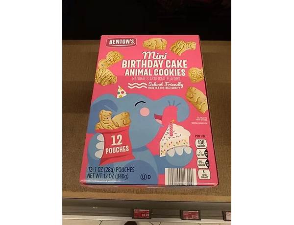 Mini birthday cake animal cookies food facts