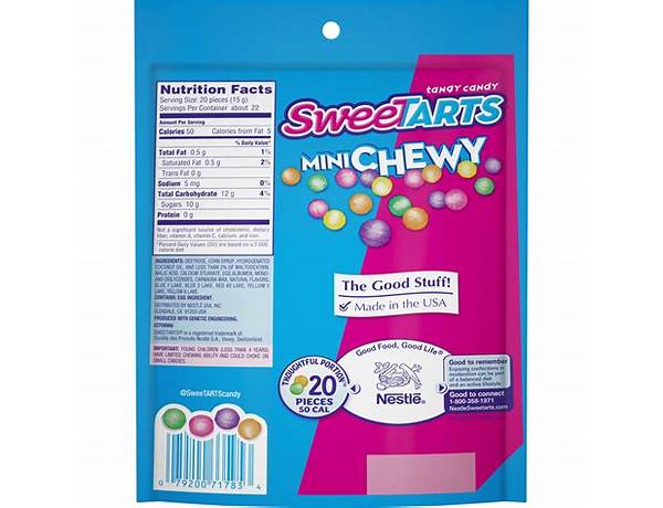 Mini chewy sweettarts food facts