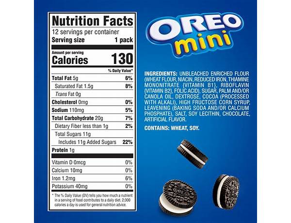 Mini cookie factory ingredients