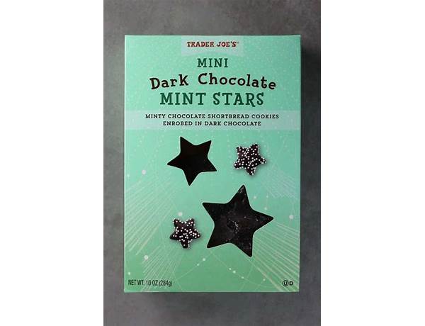 Mini dark chocolate mint stars ingredients