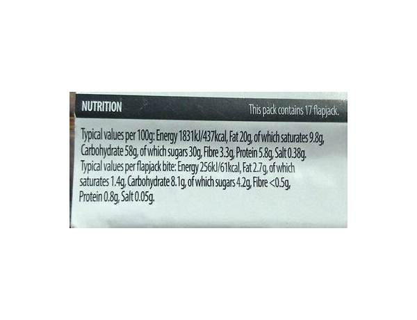 Mini flapjack bites nutrition facts