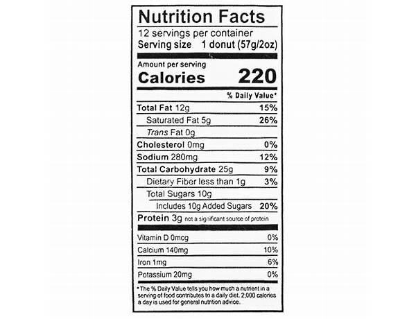 Mini glazed donuts nutrition facts