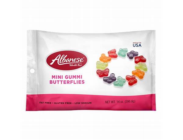 Mini gummy butterflies ingredients