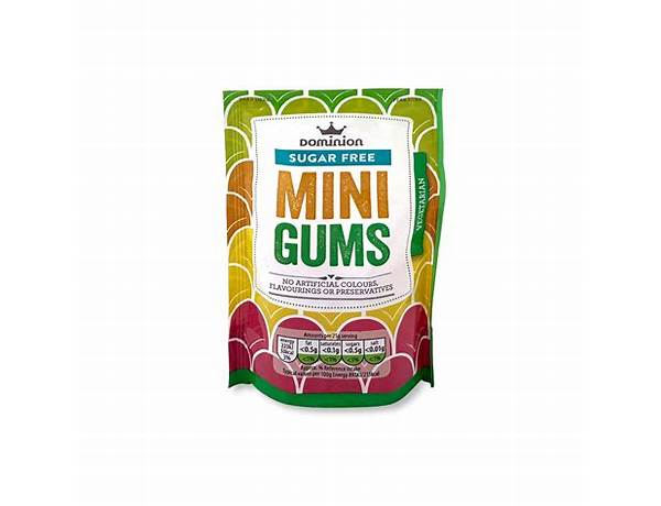 Mini gums nutrition facts