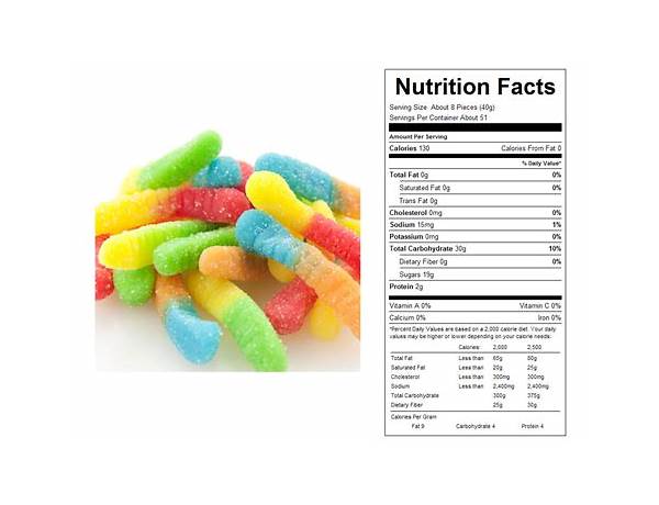 Mini sour gummi worms ingredients