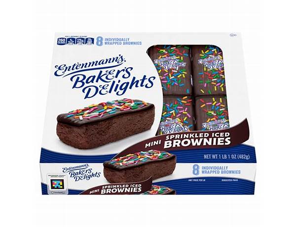 Mini sprinkled iced brownies food facts