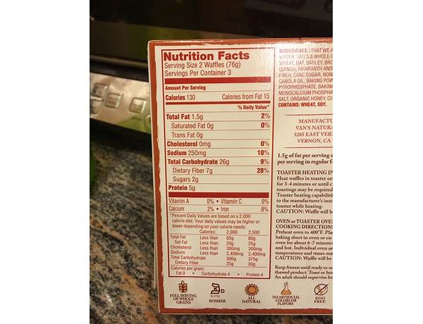 Mini waffles light nutrition facts