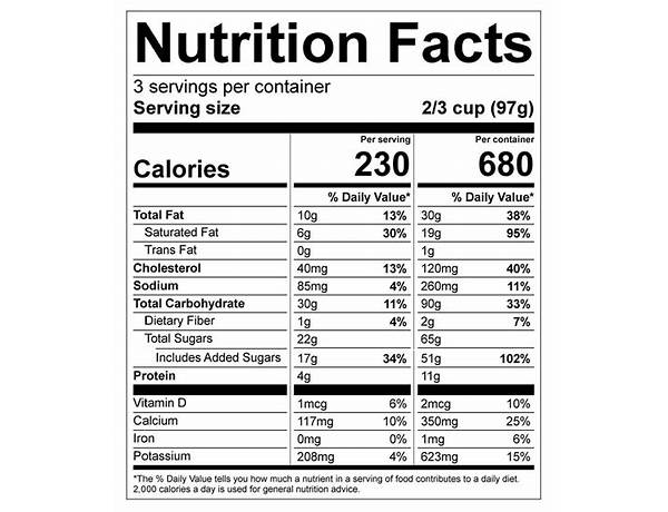 Mint chip brownie bar nutrition facts