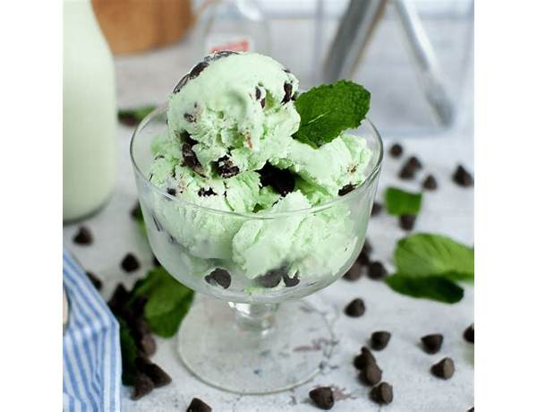 Mint chocolate chip icecream ingredients