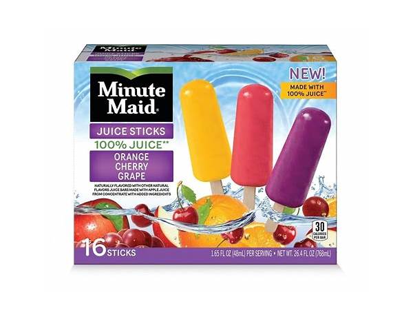 Minute maid juice sticks food facts