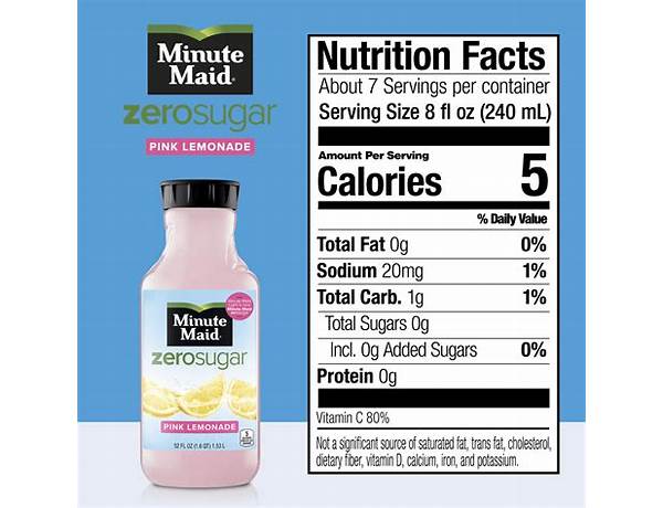 Minute maid zerosugar food facts