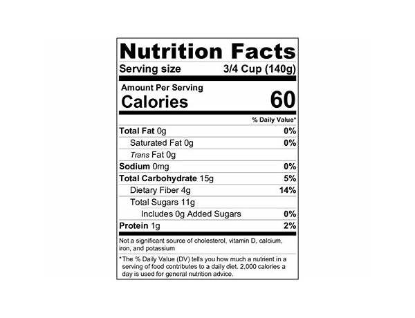 Mixed berries nutrition facts