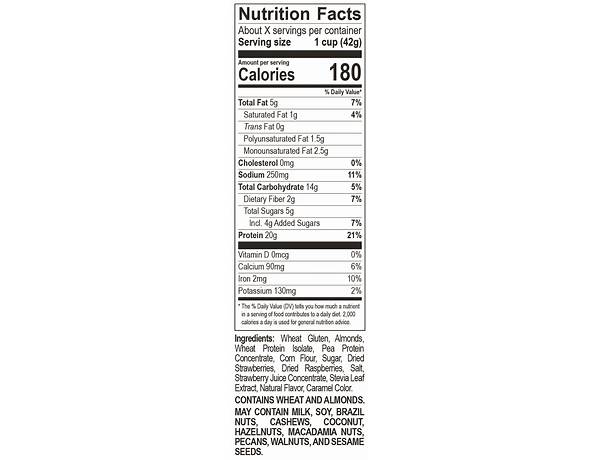 Mixed berry almond cereal nutrition facts