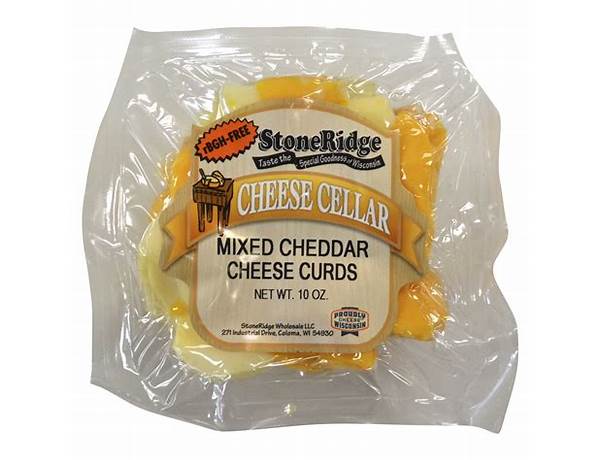 Mixed cheddar cheese curds ingredients