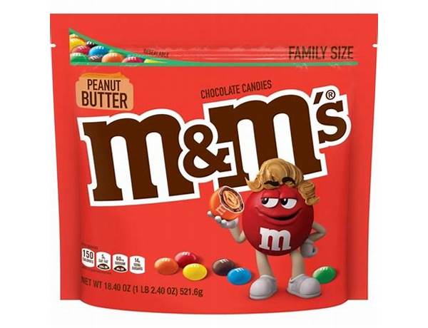 Mms peanut butter family size food facts