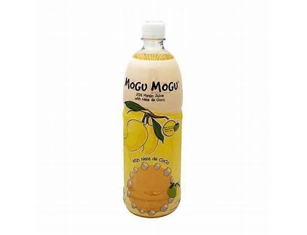 Mogu mogu, mango juice ingredients