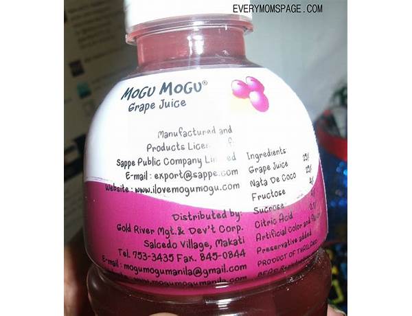 Mogu mogu ingredients