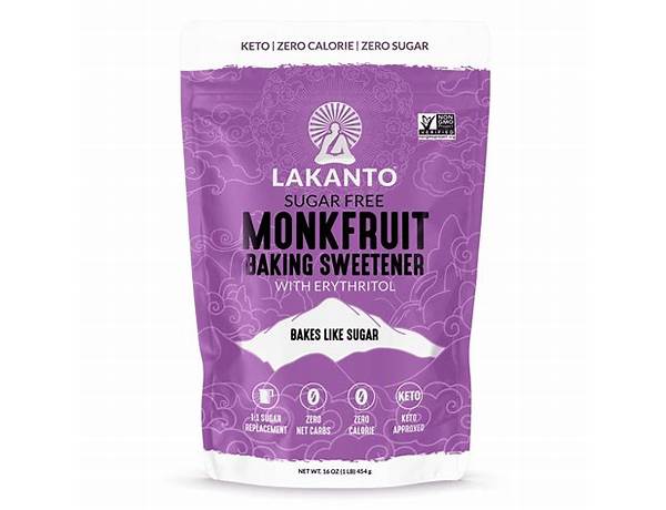 Monkfruit baking sweetener food facts