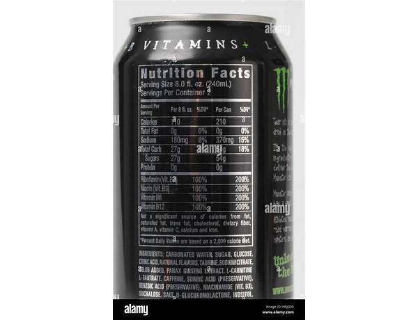 Monster energy food facts