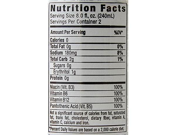 Monster zero ultra nutrition facts
