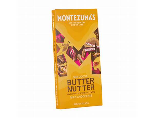 Montezuma's hazelnut butter nutter dark chocolate food facts