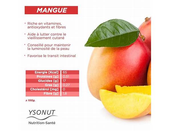 Morceau de mangue nutrition facts