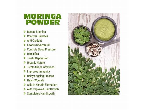 Moringa powder ingredients