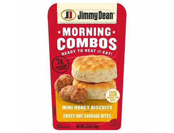 Morning combis mini honey biscuit and sweet hot sausage bitts food facts