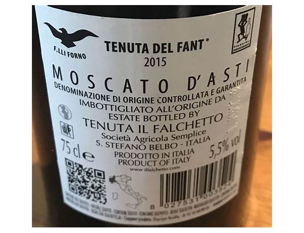 Moscato d’asti ingredients