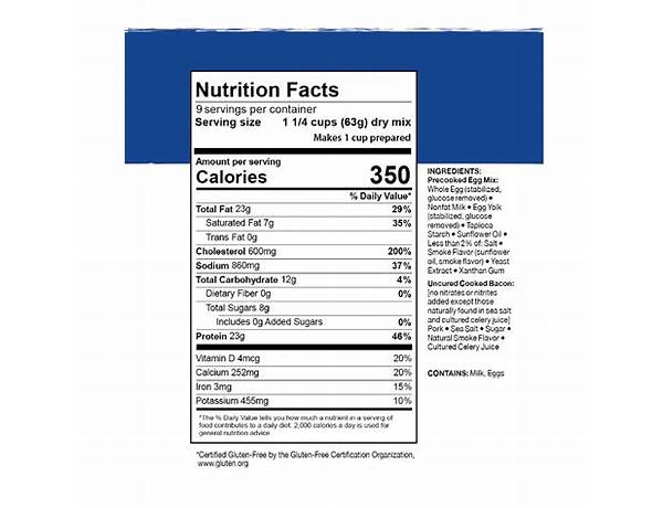 Mountain house scrambled eggs nutrition facts